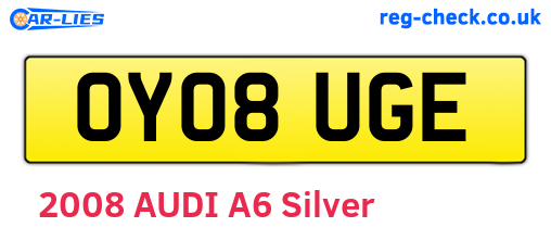 OY08UGE are the vehicle registration plates.