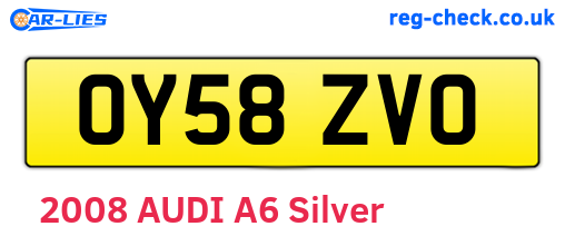 OY58ZVO are the vehicle registration plates.