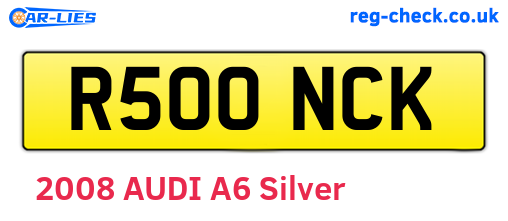 R500NCK are the vehicle registration plates.