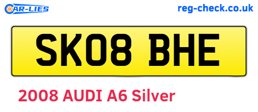 SK08BHE are the vehicle registration plates.