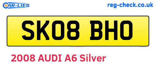 SK08BHO are the vehicle registration plates.