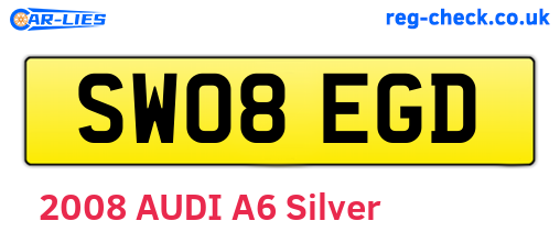 SW08EGD are the vehicle registration plates.