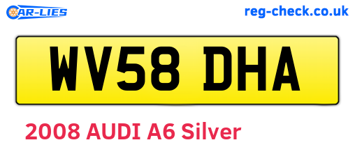 WV58DHA are the vehicle registration plates.