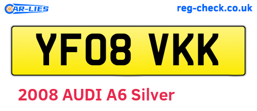 YF08VKK are the vehicle registration plates.