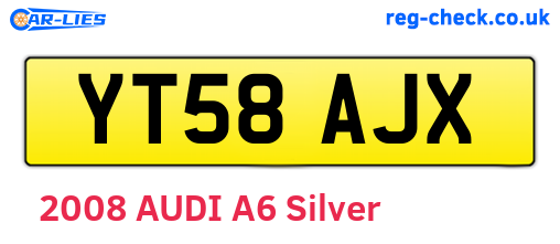 YT58AJX are the vehicle registration plates.