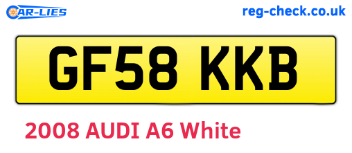 GF58KKB are the vehicle registration plates.