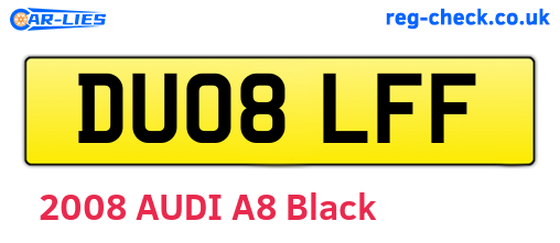 DU08LFF are the vehicle registration plates.