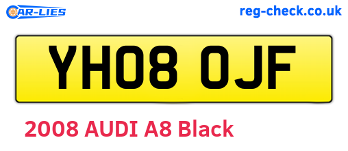 YH08OJF are the vehicle registration plates.