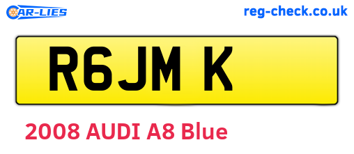 R6JMK are the vehicle registration plates.