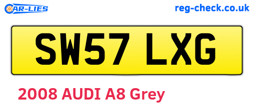 SW57LXG are the vehicle registration plates.