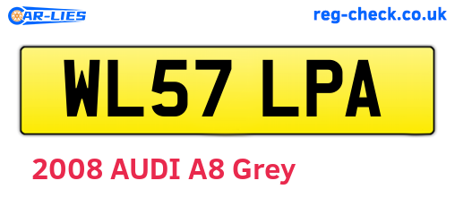 WL57LPA are the vehicle registration plates.