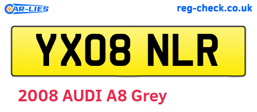 YX08NLR are the vehicle registration plates.