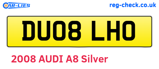 DU08LHO are the vehicle registration plates.