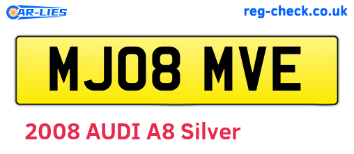 MJ08MVE are the vehicle registration plates.