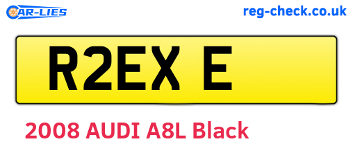 R2EXE are the vehicle registration plates.