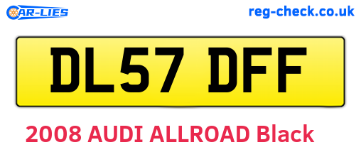 DL57DFF are the vehicle registration plates.