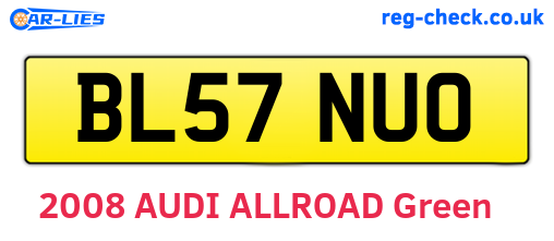 BL57NUO are the vehicle registration plates.