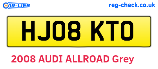 HJ08KTO are the vehicle registration plates.