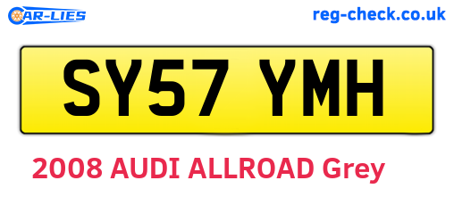 SY57YMH are the vehicle registration plates.