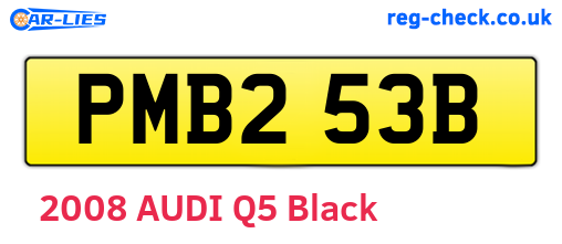 PMB253B are the vehicle registration plates.