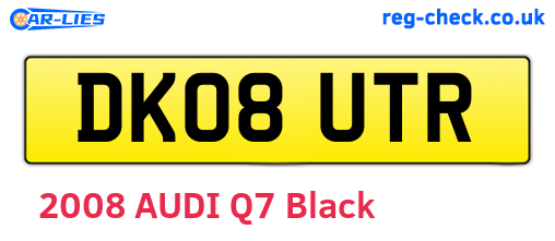 DK08UTR are the vehicle registration plates.