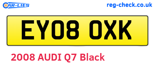 EY08OXK are the vehicle registration plates.