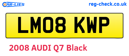 LM08KWP are the vehicle registration plates.