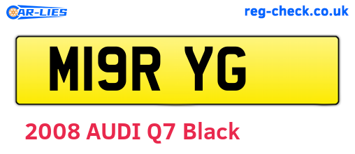 M19RYG are the vehicle registration plates.