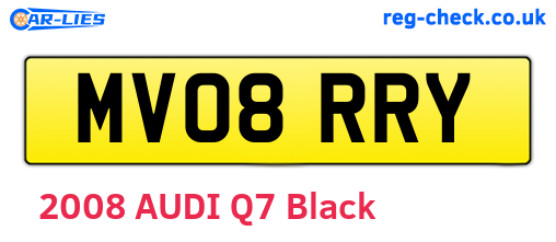 MV08RRY are the vehicle registration plates.