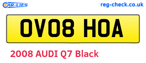 OV08HOA are the vehicle registration plates.