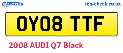 OY08TTF are the vehicle registration plates.