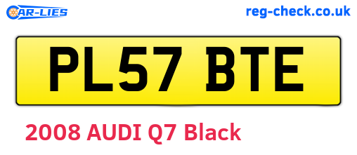 PL57BTE are the vehicle registration plates.