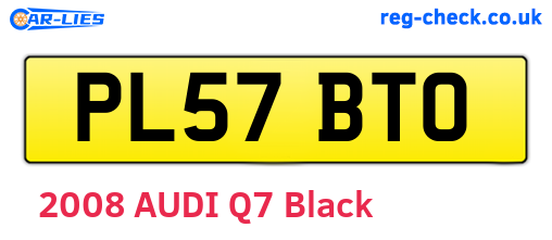 PL57BTO are the vehicle registration plates.