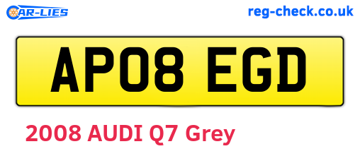 AP08EGD are the vehicle registration plates.