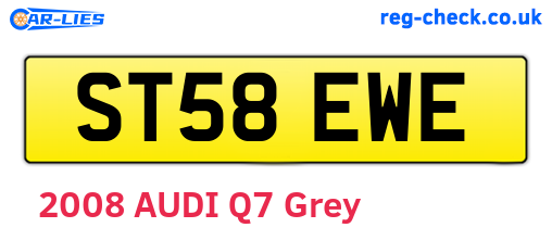 ST58EWE are the vehicle registration plates.