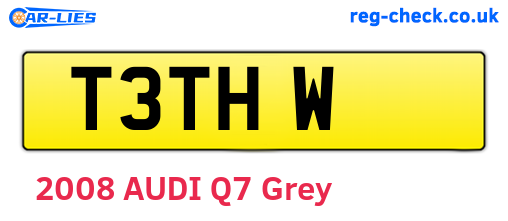 T3THW are the vehicle registration plates.