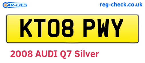 KT08PWY are the vehicle registration plates.
