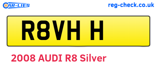 R8VHH are the vehicle registration plates.