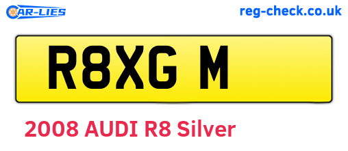 R8XGM are the vehicle registration plates.