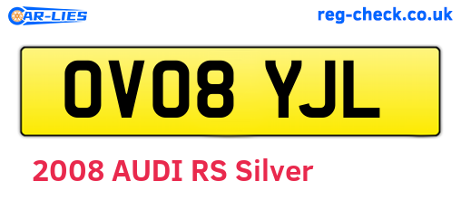 OV08YJL are the vehicle registration plates.