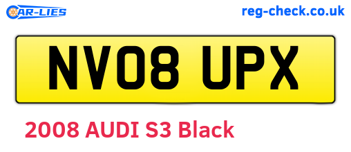 NV08UPX are the vehicle registration plates.