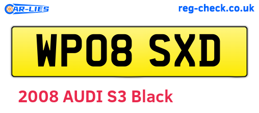 WP08SXD are the vehicle registration plates.