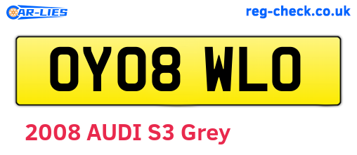 OY08WLO are the vehicle registration plates.