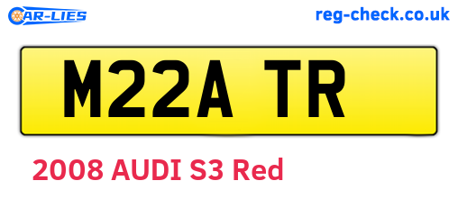 M22ATR are the vehicle registration plates.