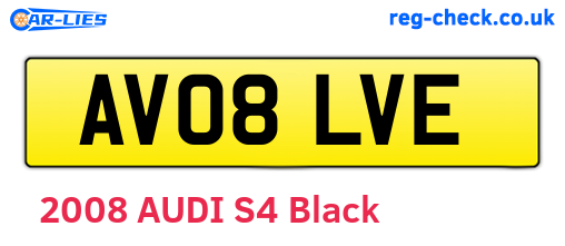 AV08LVE are the vehicle registration plates.