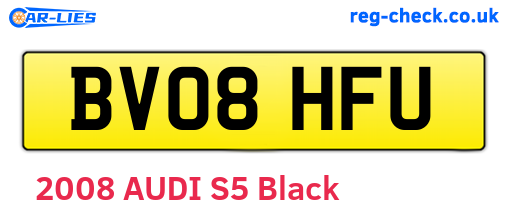 BV08HFU are the vehicle registration plates.