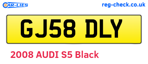 GJ58DLY are the vehicle registration plates.