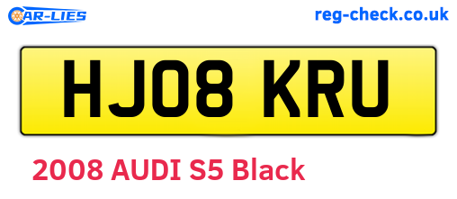 HJ08KRU are the vehicle registration plates.