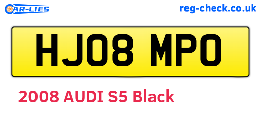 HJ08MPO are the vehicle registration plates.
