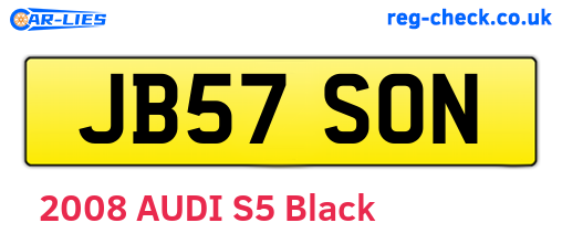JB57SON are the vehicle registration plates.